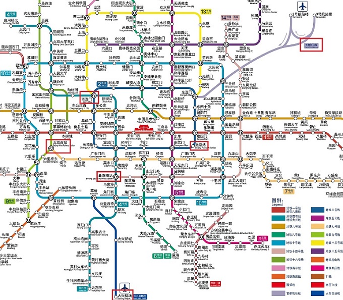 北京地铁线路图